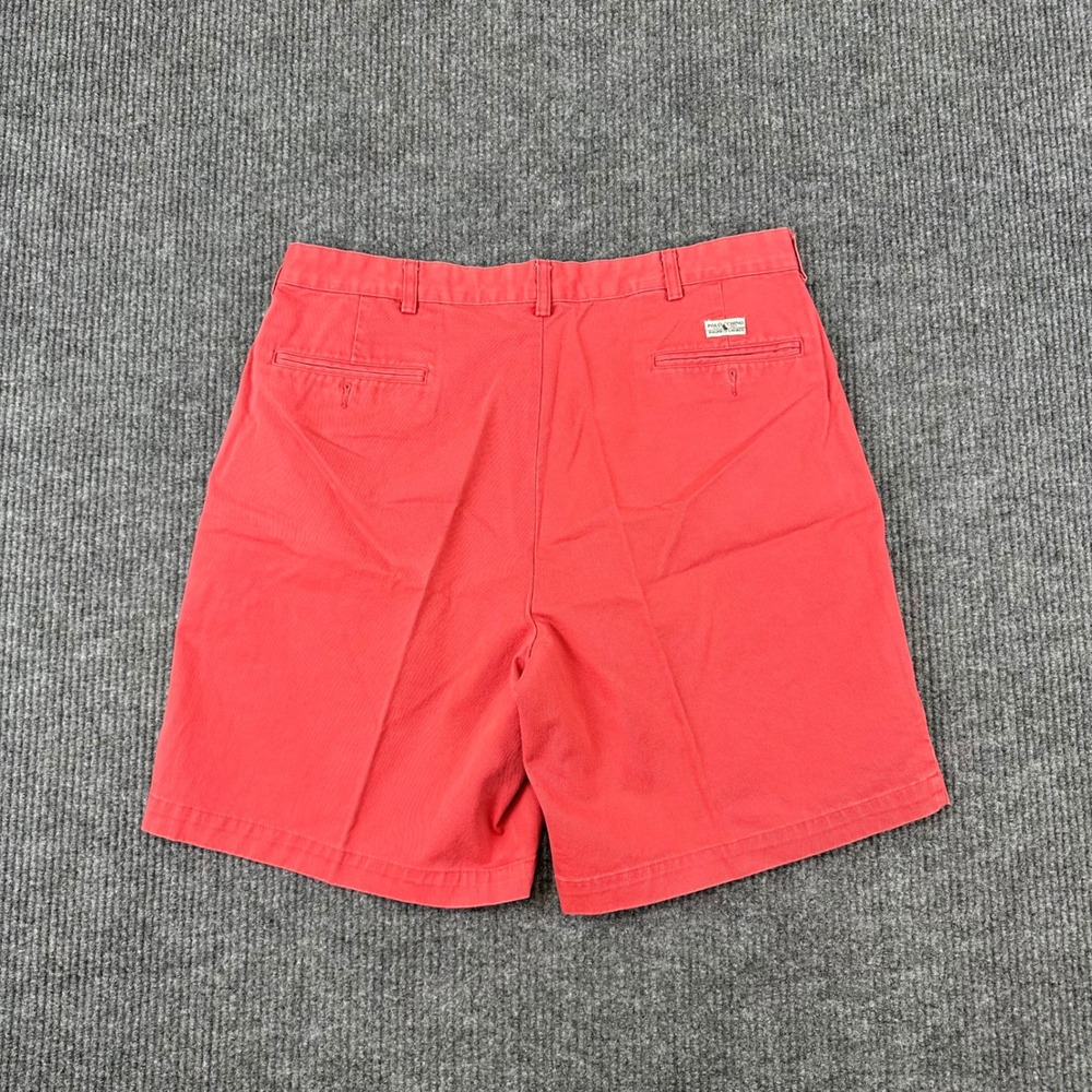 Polo Ralph Lauren Chino Shorts Mens Size 38 Coral Pleated Classic 100% Cotton - Picture 2 of 10